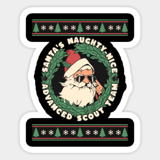 Naughty Nice Advanced Scout Team Sticker